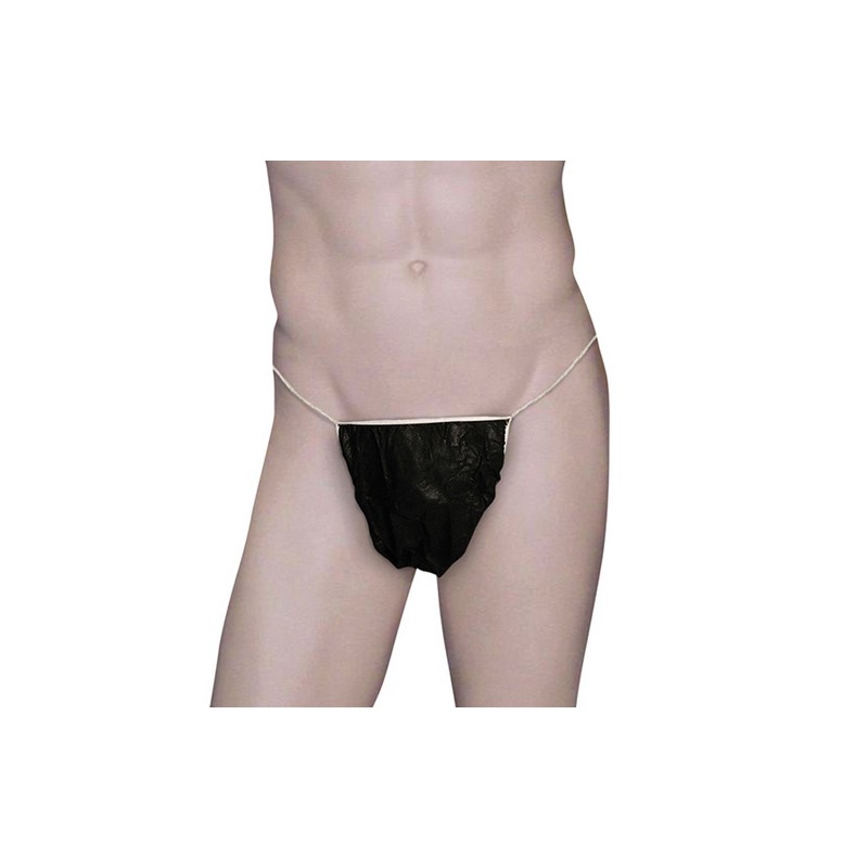 TANGA HOMBRE INDIVIDUAL NEGRO 100 unidades
