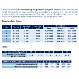 SANYC T/XL GUANTES NITRILO AZUL SIN POLVO 100u